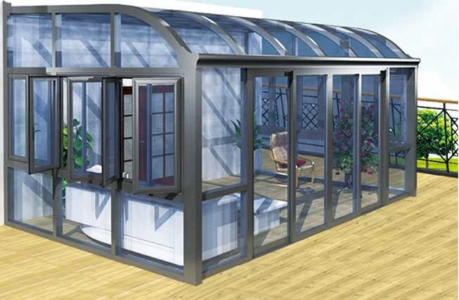 Pergola with doors and windows on all sides Pergola with doors and windows on all sides