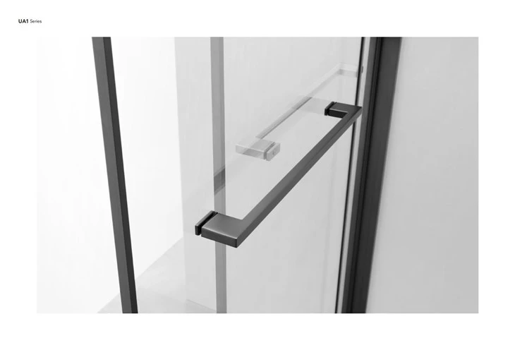 Two Stainless Steel Sliding Shower Doors With One Shower Room