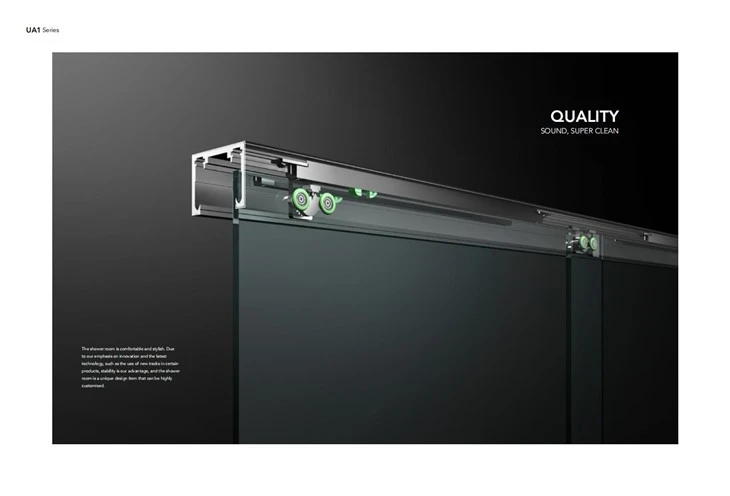 Two Stainless Steel Sliding Shower Doors With One Shower Room